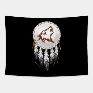 Wolf Dreamcatcher Tapestry