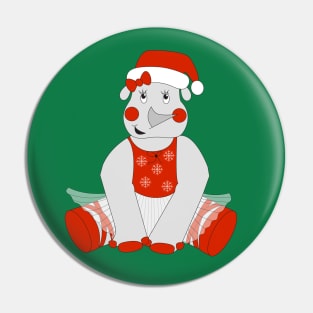 Christmas Ballerina Rhino Digital Art | Christmas Special | illusima Pin