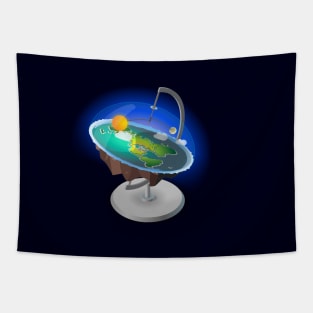 flat earth Tapestry