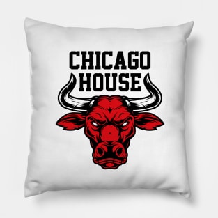 Chicago House Music Design Bulls Pillow