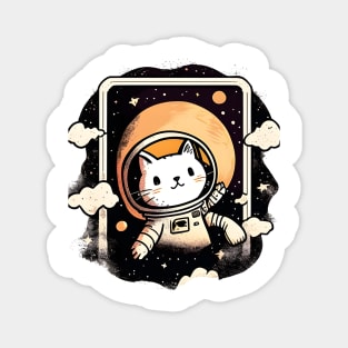 Cat Astronaut, Space Kitty, Catronaut - Love Cats Magnet