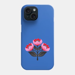 Bright and bold pink tulips Phone Case