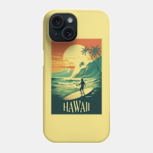 Hawaii Vintage Retro Travel Poster Phone Case