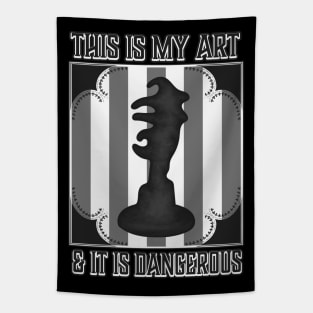 This is My Art and it is Dangerous Beetlejuice Fan Art Delia Deetz Sculpture Tapestry