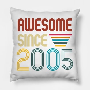 Awesome since 2005 -Retro Age shirt Pillow