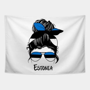 Estonia girl, Estonia Flag, Estonia gift heritage, Estonian girlfriend Tapestry