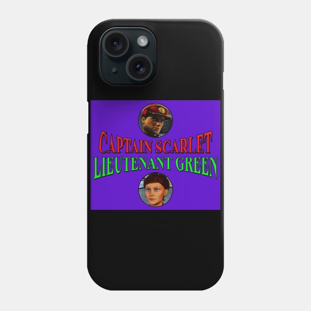 Captain Scarlet & Lieutenant Green Phone Case by The Black Panther