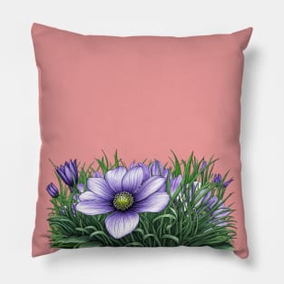 Anemone Flowers Pillow