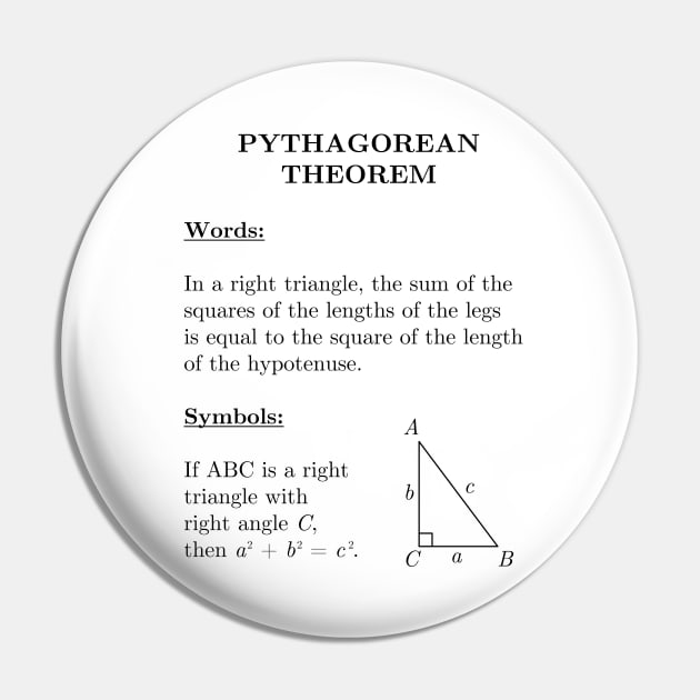Pythagorean Theorem Pin by inotyler
