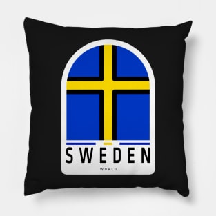 Sweden Flag Sticker, For Sweden Lovers Pillow