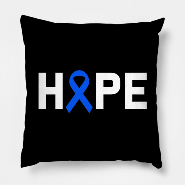 Hope Colon Cancer Awareness Zodiac Ribbon Support Gift Pillow by followthesoul