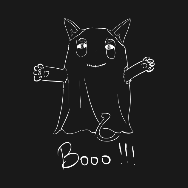 Halloween Ghosty Cat by Rishirt