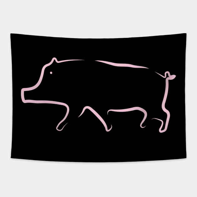 Wildschwein Tier Tapestry by Chaoscreator