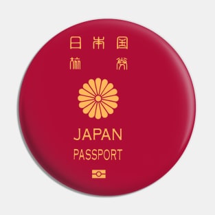 Japan passport Pin