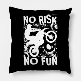 No Risk No Fun Pillow