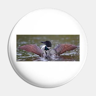 Loon Stretch - Common Loon Pin