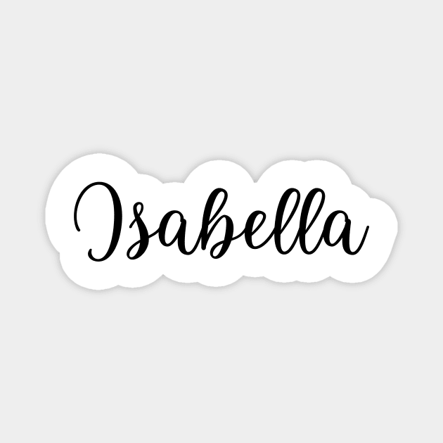 Isabella Name in Cursive Magnet by BloomingDiaries