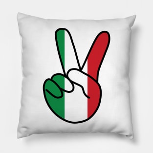 Italy Flag V Sign Pillow