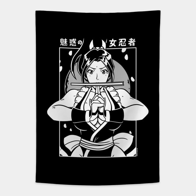 Mai Kunoichi Goddess Tapestry by wloem