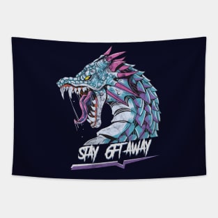 Stay Away 6ft Dragon - Distressed Tapestry