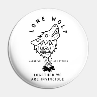 ALONE WOLF Pin