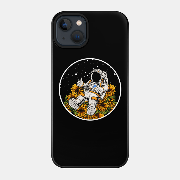 Psychonaut Psychedelic Astronaut Space Sunflowers - Astronaut - Phone Case