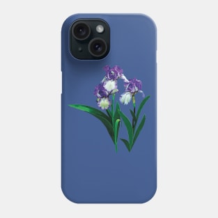 Irises - Three Purple and White Irises Phone Case