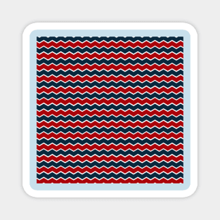 Red and Navy Blue Nautical Magnet