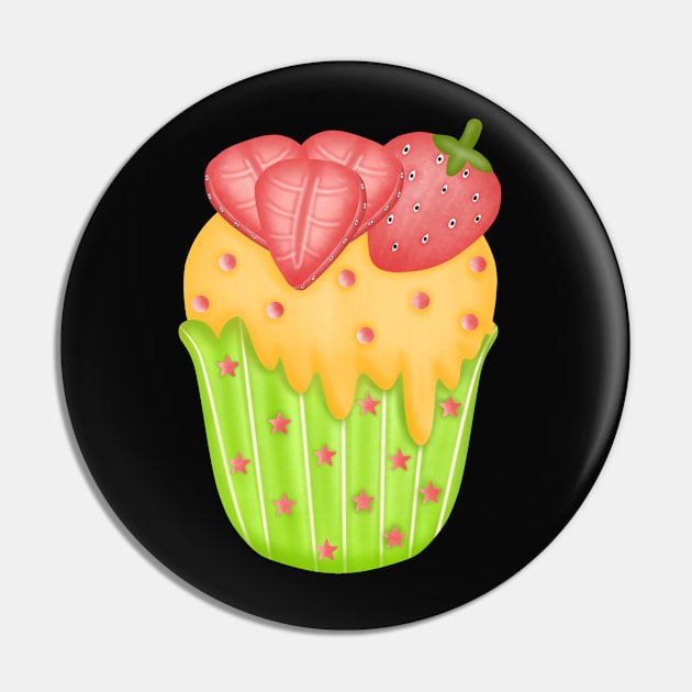 Cute strawberry cupcake 🍓. Pin by Onanong art design shop.