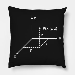 Cartesian Coordinates, Math, Physics And Science Pillow