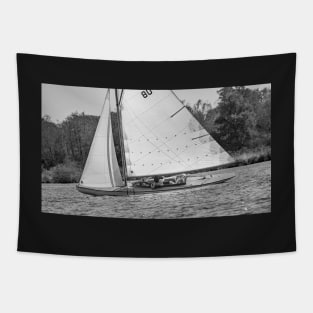 Family in sailing boat on the Norfolk Broads Tapestry