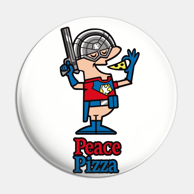 Peace Pizza Pin by Alema Art