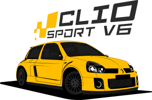 Renault Clio V6 (Yellow) Magnet