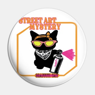 Graffiti cat street art mystery Pin