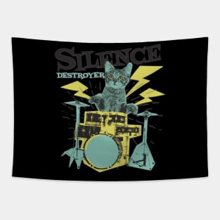 Cat drummer Tapestry