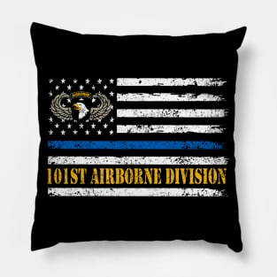 Proud 101st Airborne Division Veteran American Flag Mens Pillow