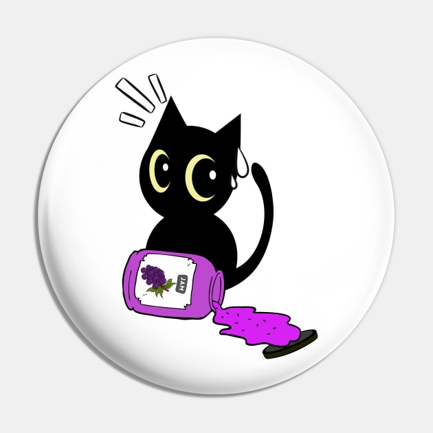 Naughty black cat Spills a jar of grape jam! Pin by Pet Station