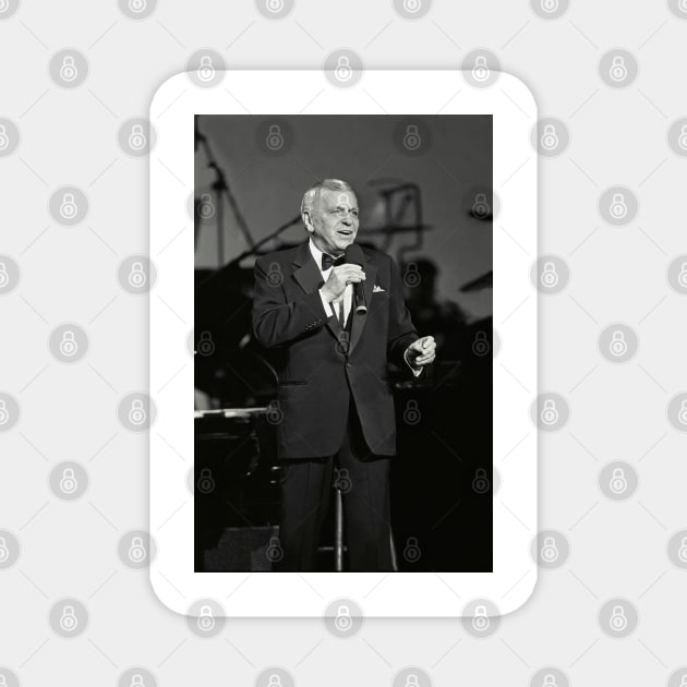 Frank Sinatra BW Photograph Magnet by Concert Photos