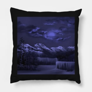 Winter night Pillow