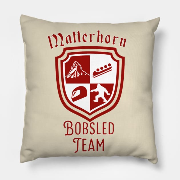 Matterhorn Bobsled Team Pillow by EnchantedTikiTees