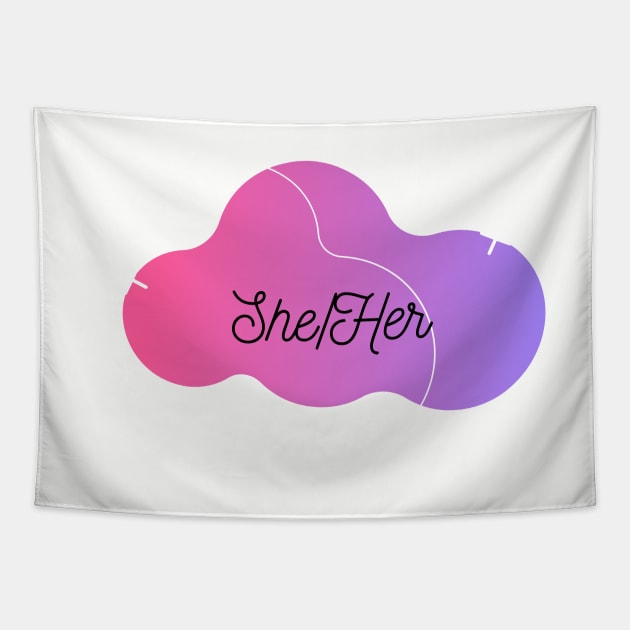 She / Her Pronouns Tapestry by Eren