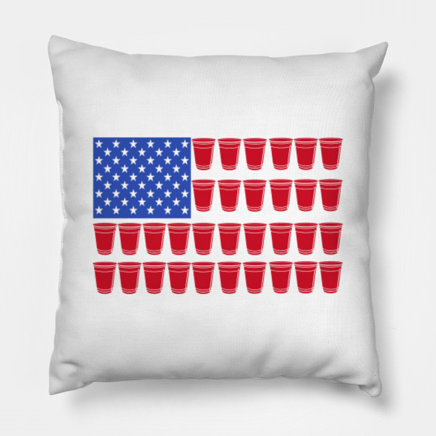 Funny 4th of July Shirt| Beer Pong Drinking T-Shirt| American Flag| Red Solo Cups