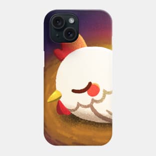 Resting White Hen Phone Case