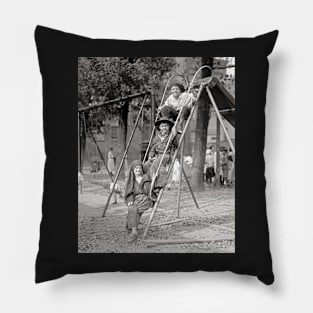 Children in Costume, 1922. Vintage Photo Pillow