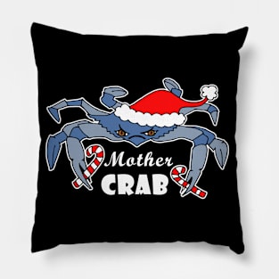 Christmas Mother Blue Crab Matching Family Holiday Picture Pillow