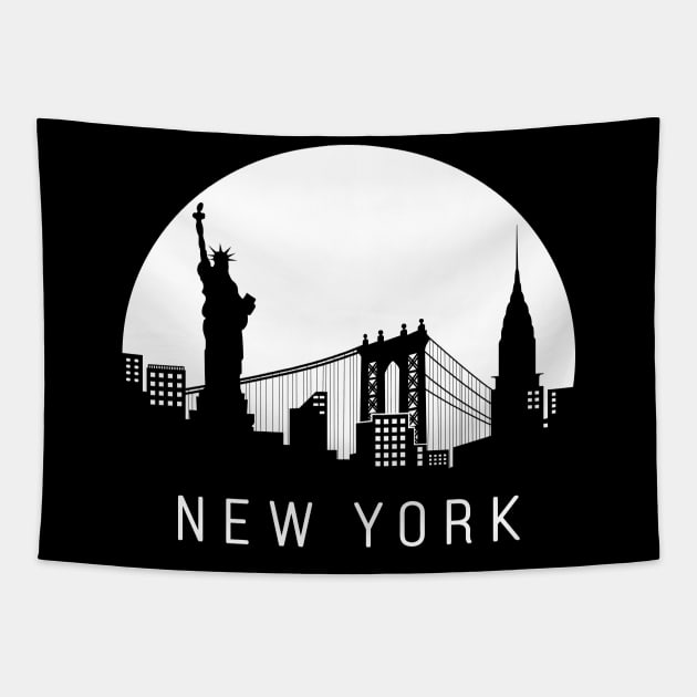 New York skyline Tapestry by ThyShirtProject - Affiliate