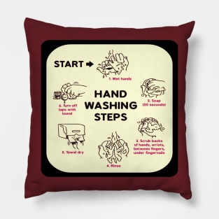 Hand Washing Steps Pillow