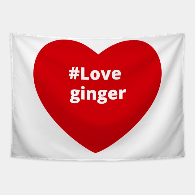 Love Ginger - Hashtag Heart Tapestry by support4love