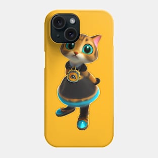 cat in a furry skirt Phone Case