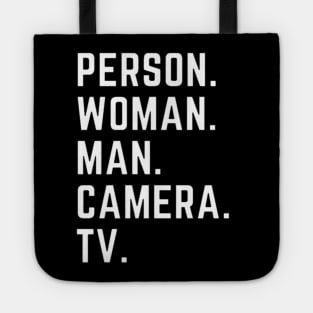 Person Woman Man Camera TV Tote